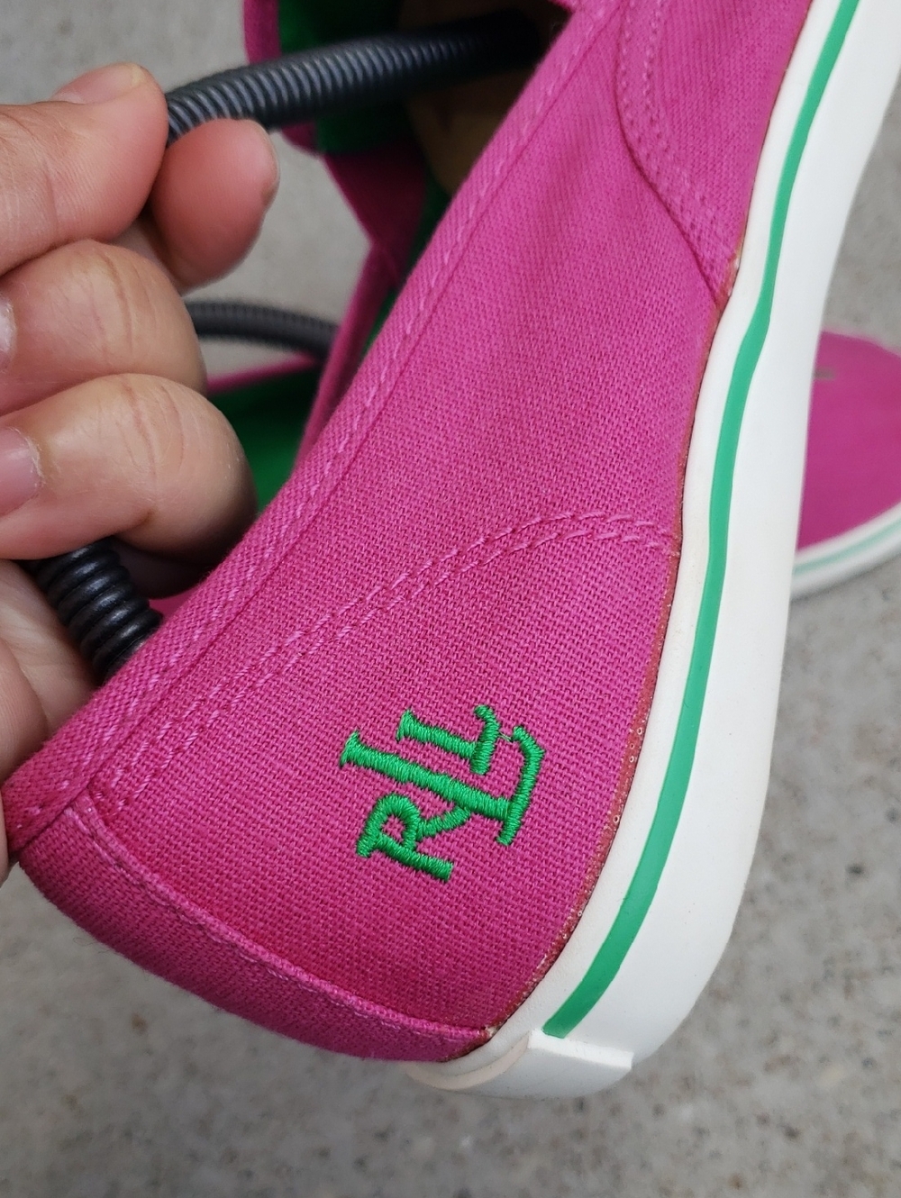Lauren Ralph Lauren Janis Dragon Fly Embroidered Canvas Loafers Size 8 B Logo - Picture 12 of 15